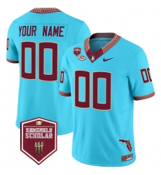 Men Women Youth Florida State Seminoles 2024 Seminole Scholar Patch Vapor Limited Custom Jersey All Stitched Turquoise