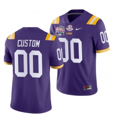 LSU Tigers Custom Purple College Football Men'S Jersey LSU Tigers Custom Purple College Football Men'S Jersey