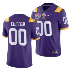 LSU Tigers Custom Purple College Football Men'S Jersey