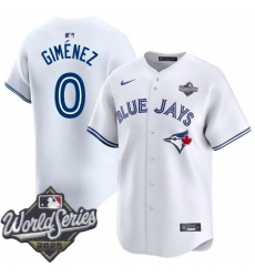 Men Toronto Blue Jays 0 Andres Gimenez Cool Base Stitched Baseball Jersey White