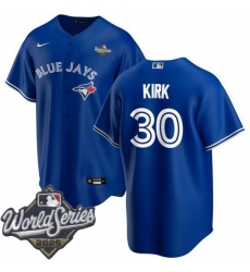Men Toronto Blue Jays 30 Alejandro Kirk Royal Cool Base Stitched Jersey