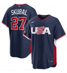 Men USA Baseball ACTIVE PLAYER Custom Navy 2026 World Baseball Classic Road Stadium Stitched Jersey Men USA Baseball ACTIVE PLAYER Custom Navy 2026 World Baseball Classic Road Stadium Stitched Jersey