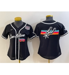 Women San Antonio Spurs Team Big Logo Black USA 250 Patch City Edition Stitched Women San Antonio Spurs Team Big Logo Black USA 250 Patch City Edition Stitched