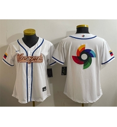 Youth Venezuela Baseball White 2026 World Baseball Classic Big Logo Home Stadium Stitched Baseball Jersey Youth Venezuela Baseball White 2026 World Baseball Classic Big Logo Home Stadium Stitched Baseball Jersey
