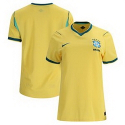 Women 0 Brazil National Team Blank 2026 Home Jersey 4