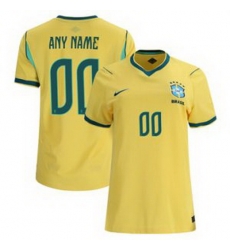 Women 00 Brazil National Team Custom 2026 Home Jersey 4 Women 00 Brazil National Team Custom 2026 Home Jersey 4