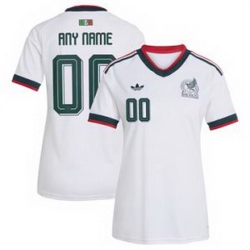 Women 00 Mexico Custom 2026 Replica White Jersey 3