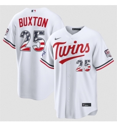 Men Minnesota Twins 25 Byron Buxton White 2026 All Star Edition Stars Stripes Stadium Pick A Player Stitched Baseball Jersey Men Minnesota Twins 25 Byron Buxton White 2026 All Star Edition Stars Stripes Stadium Pick A Player Stitched Baseball Jersey