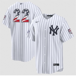 Men New York Yankees  22 Ben Rice White 2026 All Star Edition Stars   Stripes Stadium Pick A Player Stitched Baseball Jersey